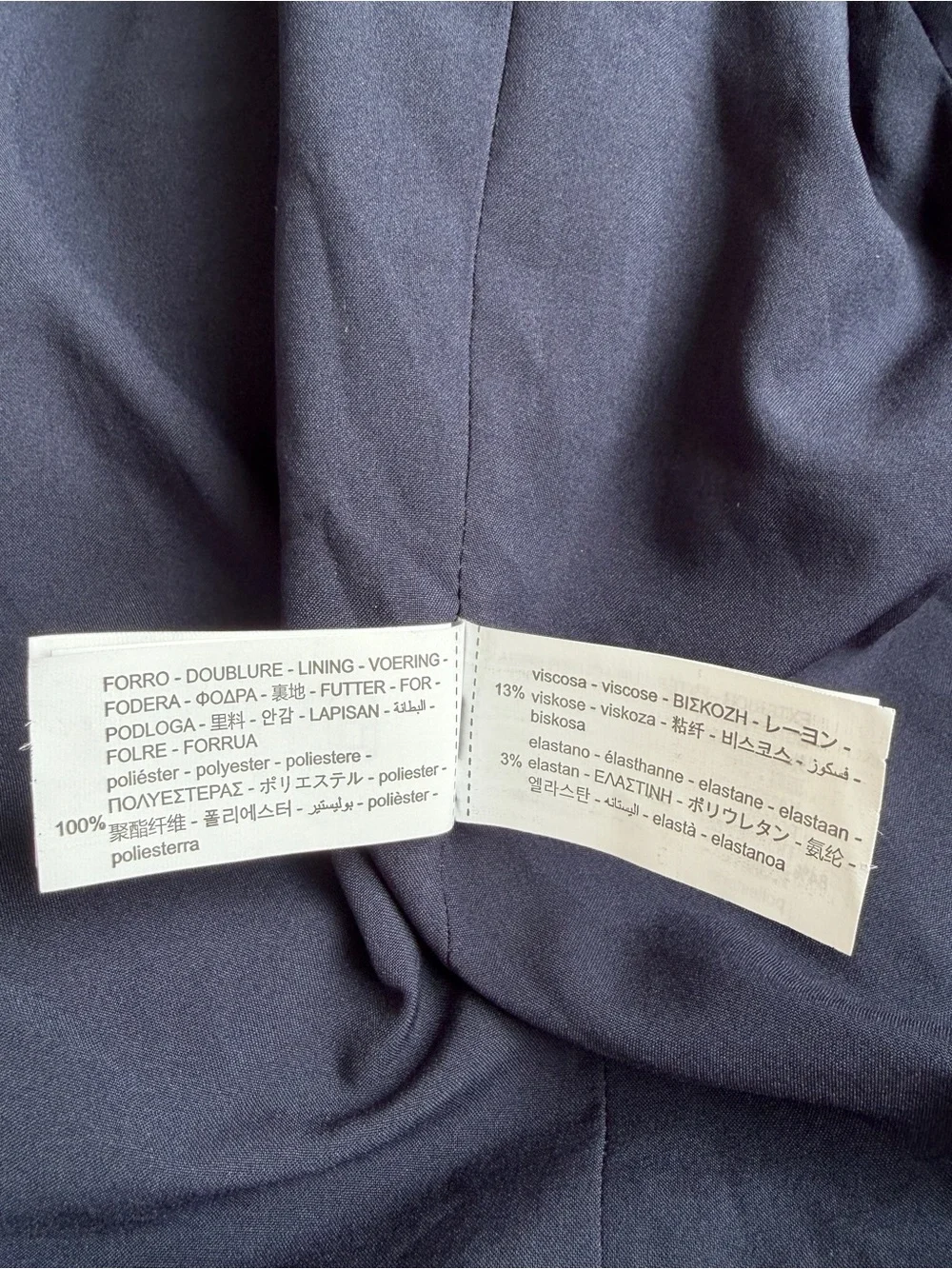 Zara Navy Blue Suit Sport Coat Blazer Jacket Boys Size 11-12